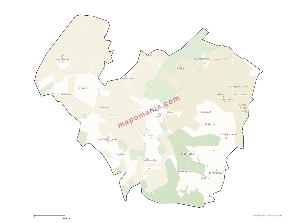 Carte de Pouvrai à personnaliser