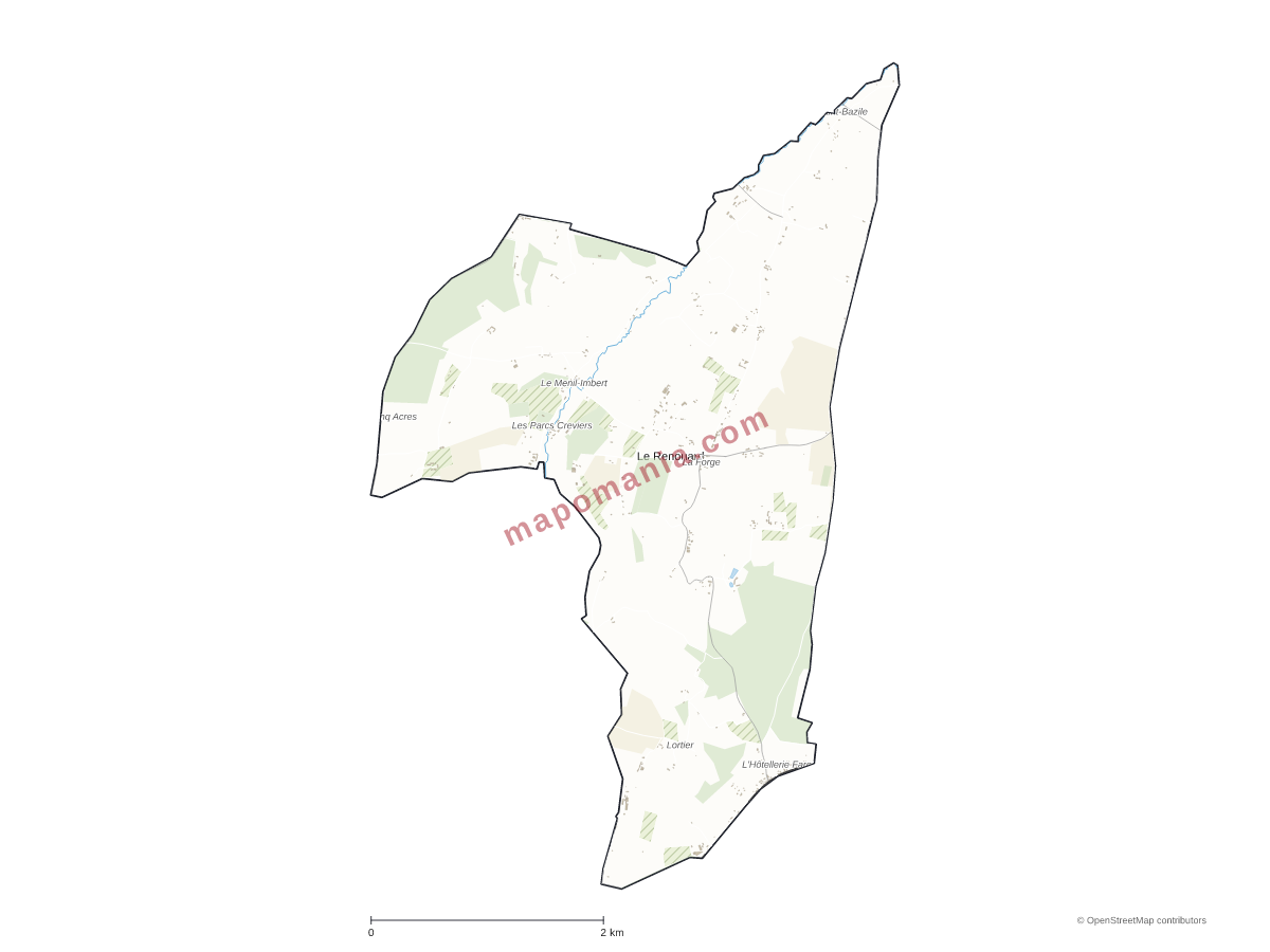 Carte de Le Renouard à personnaliser