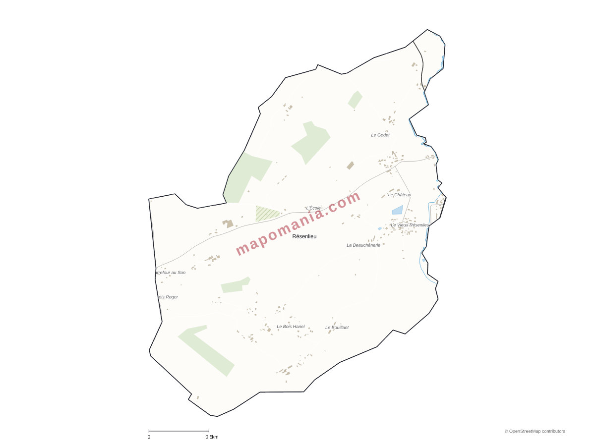 Carte de Résenlieu à personnaliser