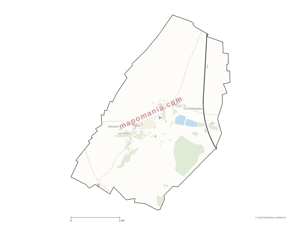 Carte de Ri à personnaliser