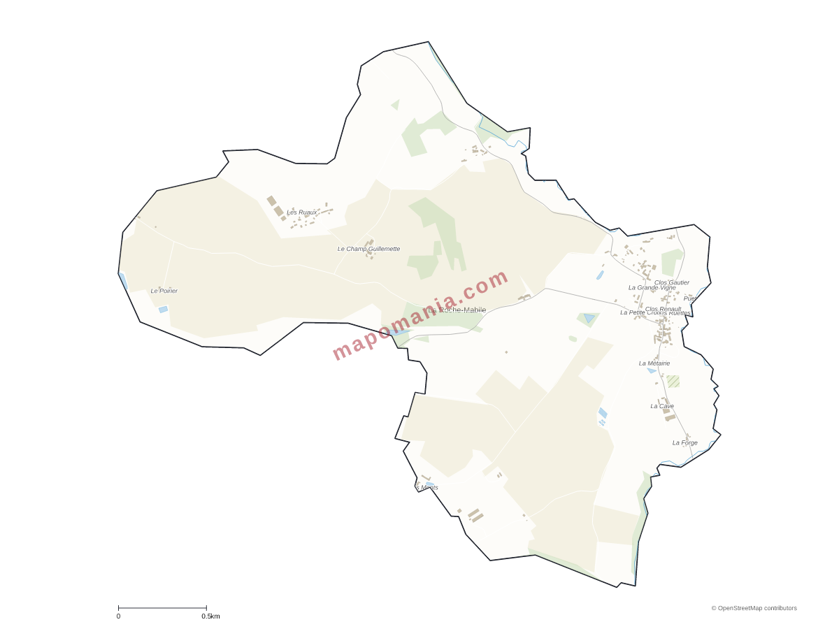 Carte de La Roche-Mabile à personnaliser