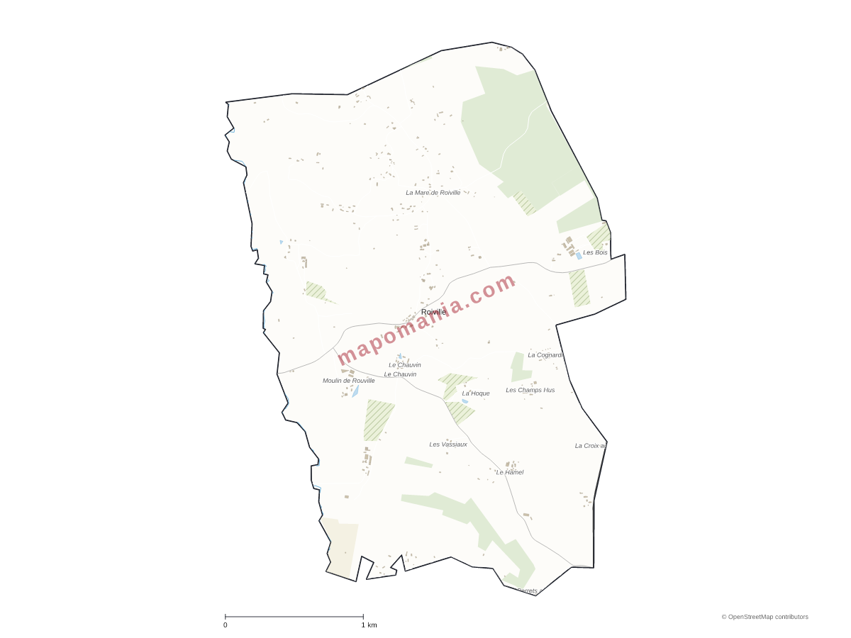 Carte de Roiville à personnaliser