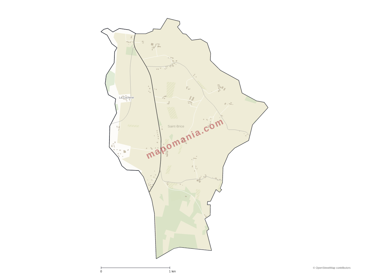Carte de Saint-Brice à personnaliser