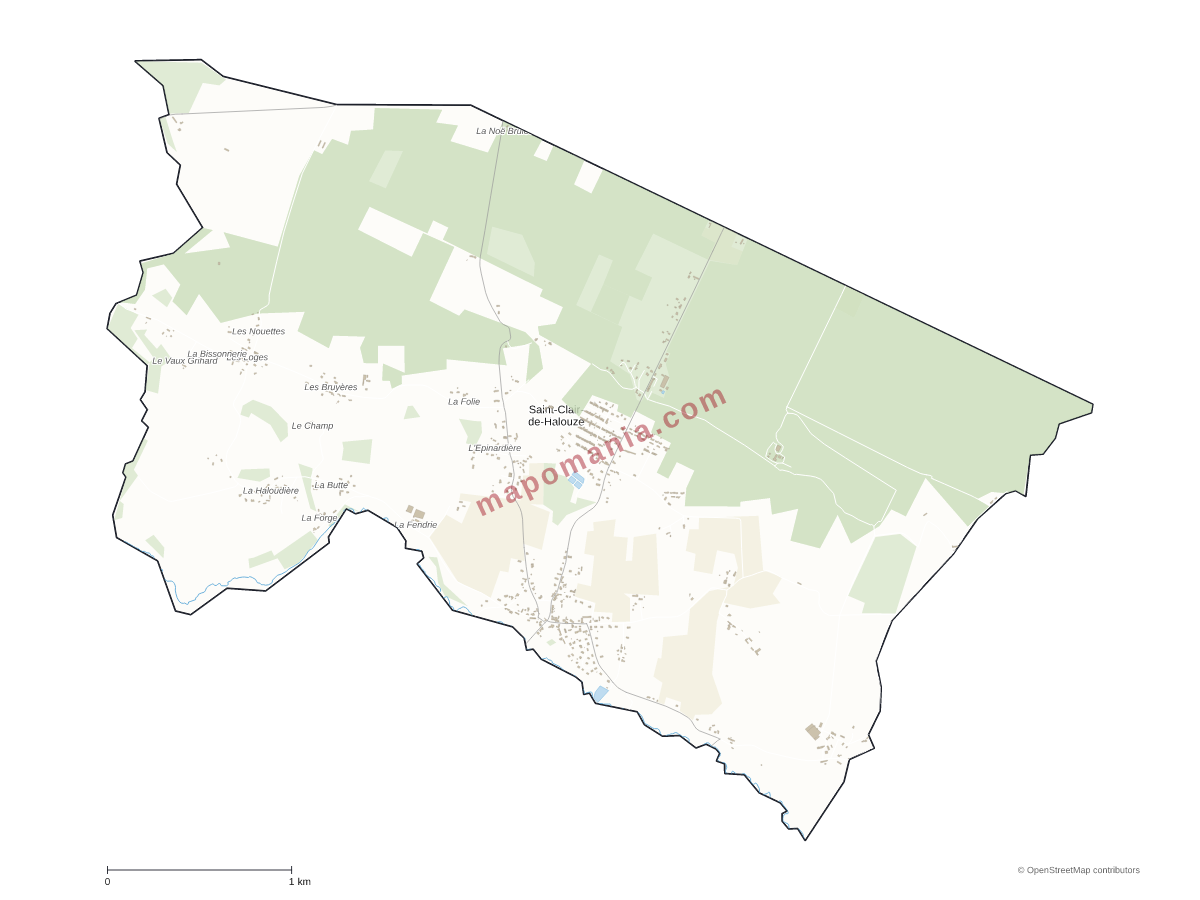 Carte de Saint-Clair-de-Halouze à personnaliser