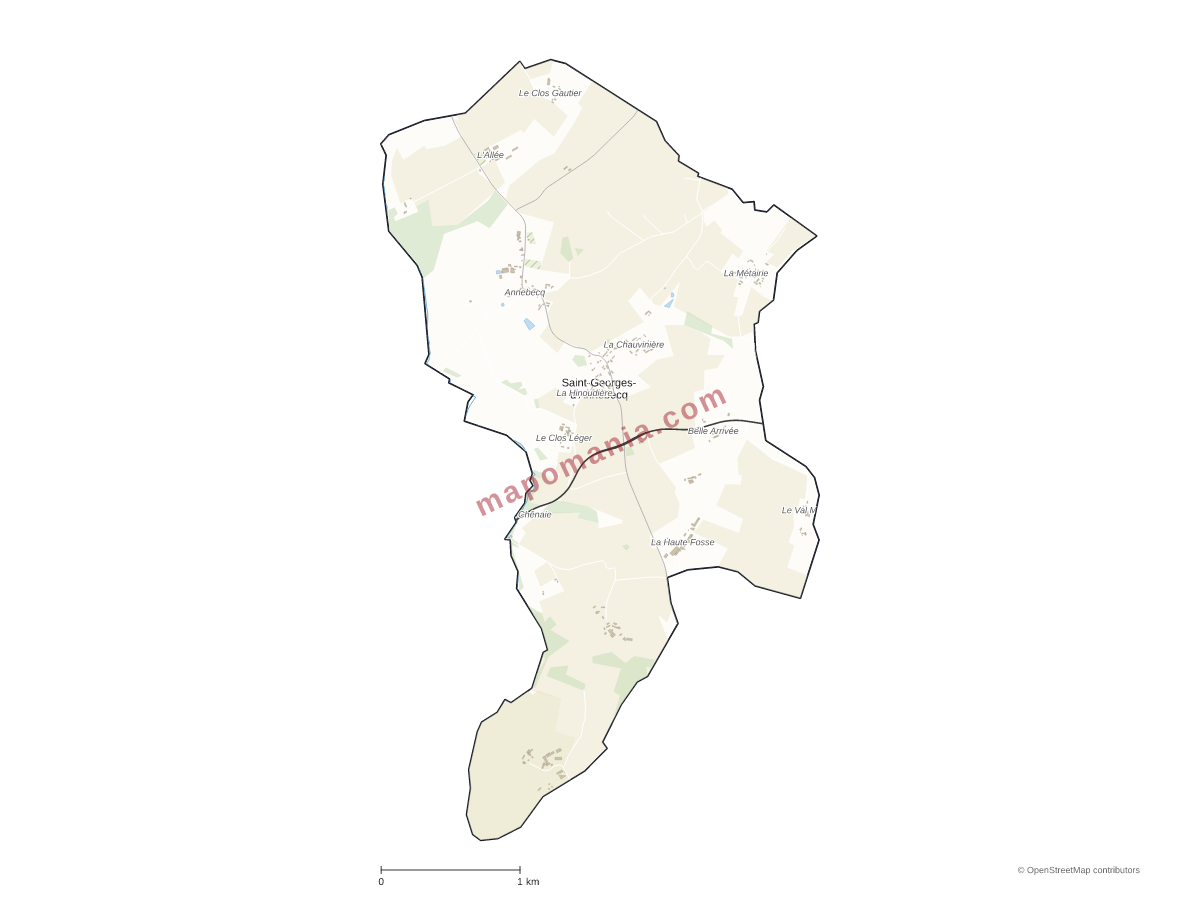 Carte de Saint-Georges-d'Annebecq à personnaliser