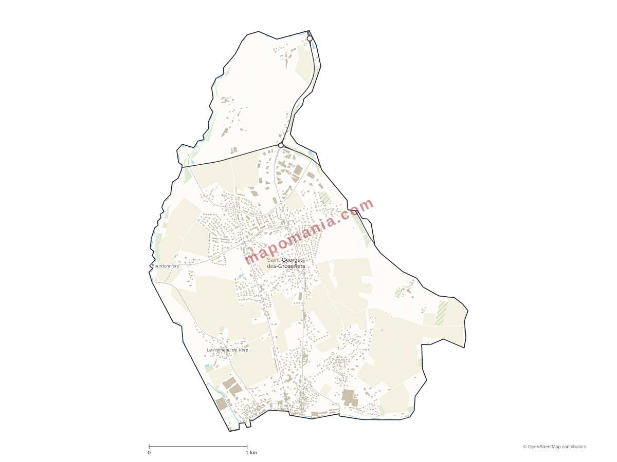 Carte de Saint-Georges-des-Groseillers à personnaliser