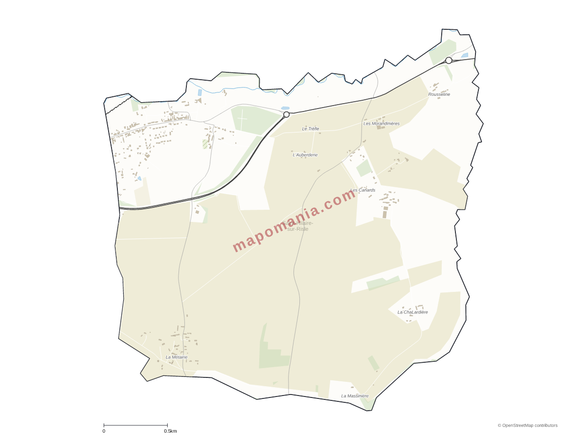 Carte de Saint-Hilaire-sur-Risle à personnaliser