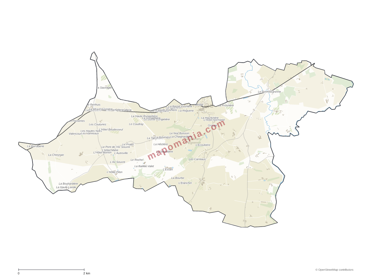 Carte de Saint-Mars-d'Égrenne à personnaliser