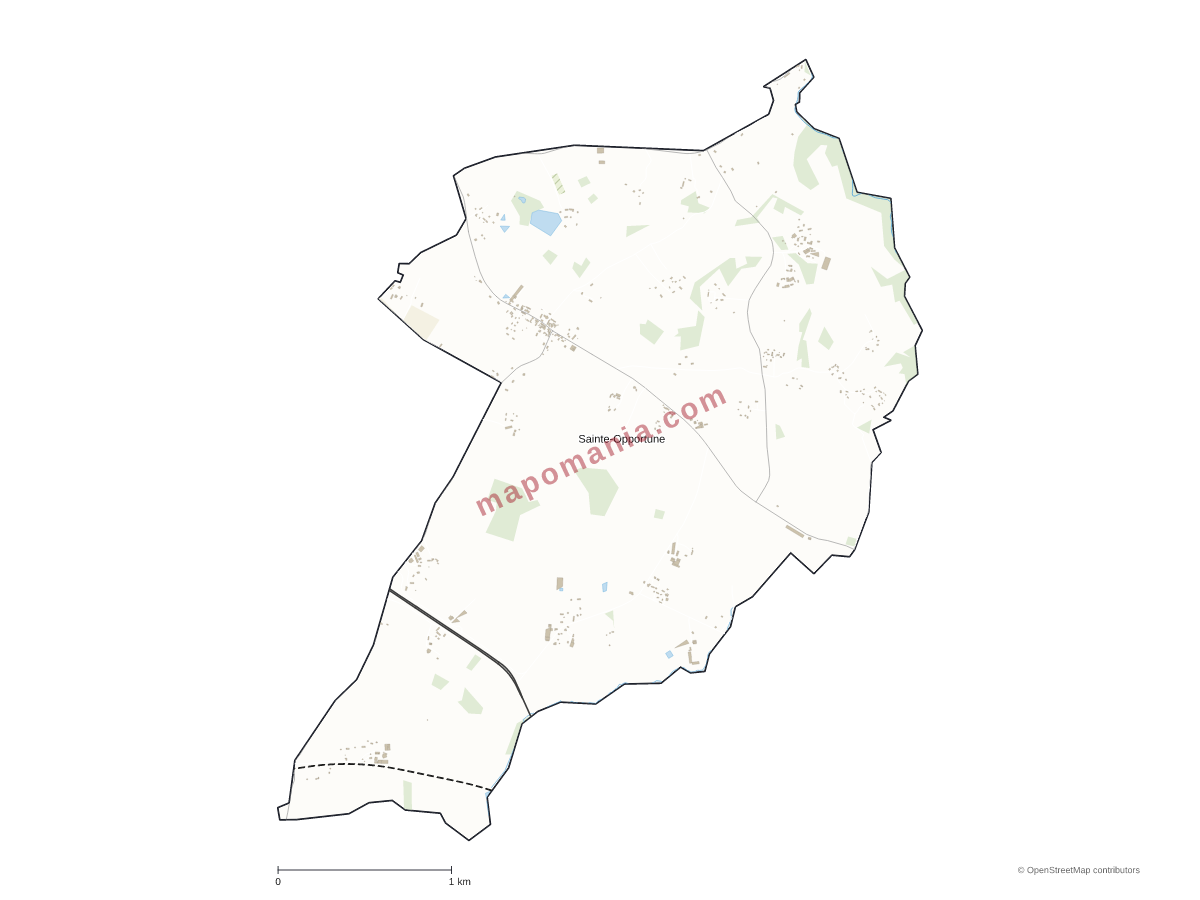 Carte de Sainte-Opportune à personnaliser