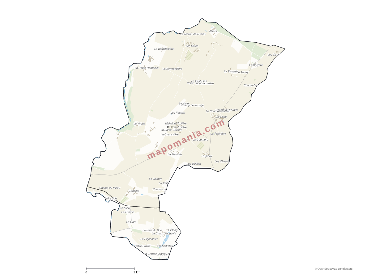 Carte de Saint-Ouen-le-Brisoult à personnaliser
