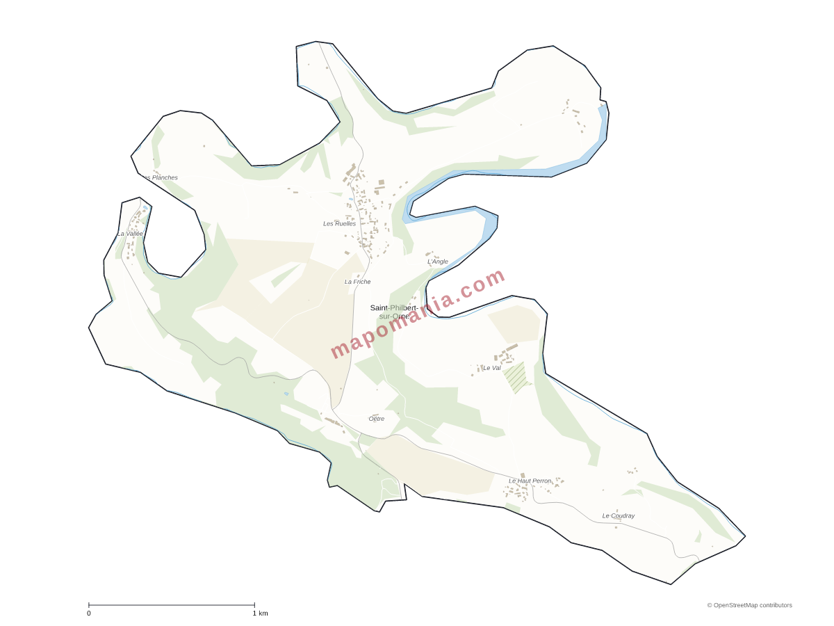 Carte de Saint-Philbert-sur-Orne à personnaliser
