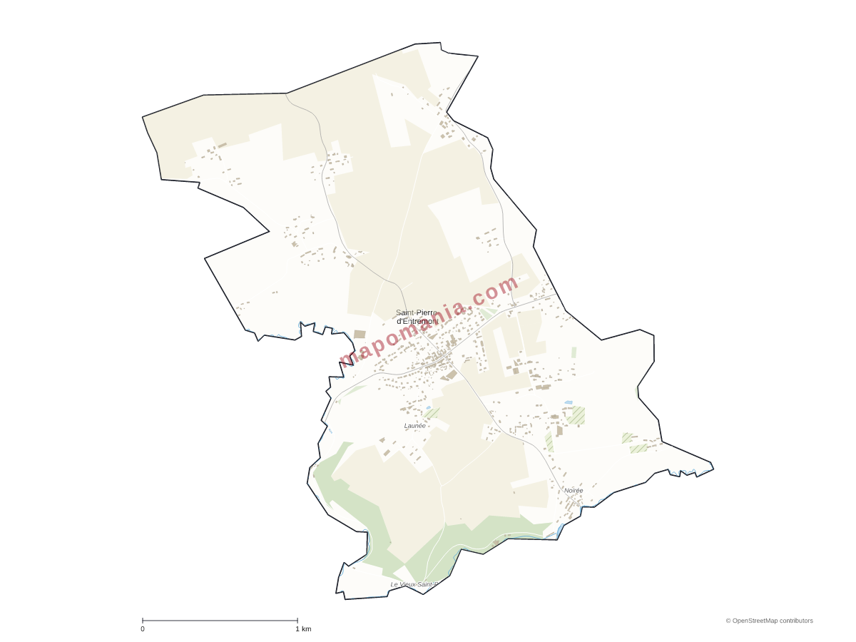 Carte de Saint-Pierre-d'Entremont à personnaliser