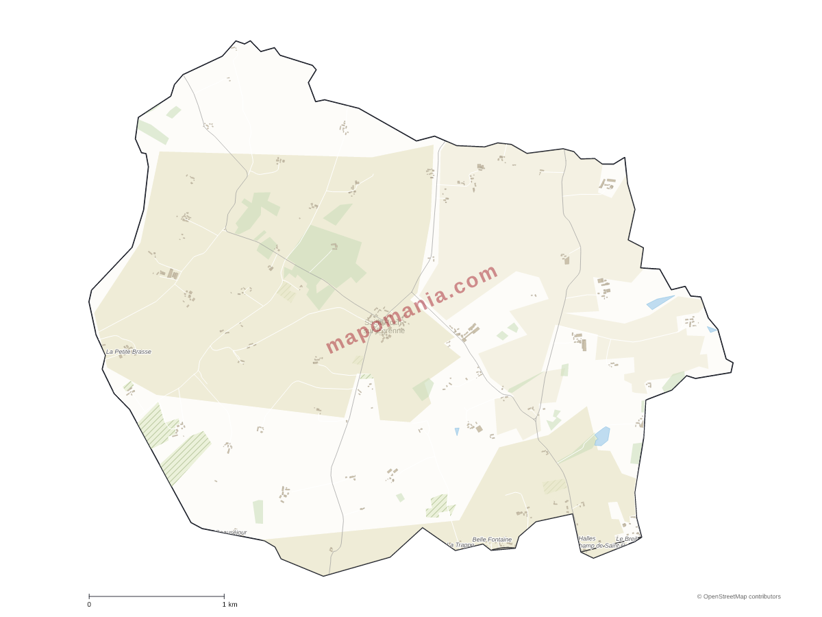 Carte de Saint-Roch-sur-Égrenne à personnaliser