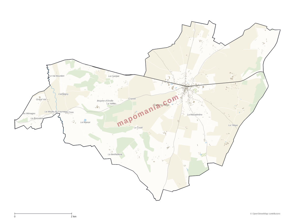 Carte de Sap-en-Auge à personnaliser