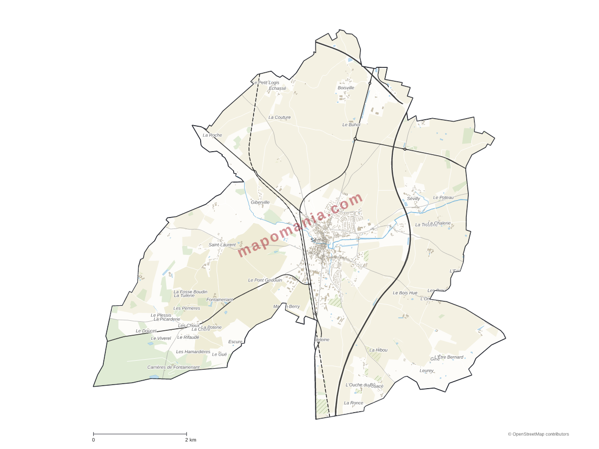 Carte de Sées à personnaliser