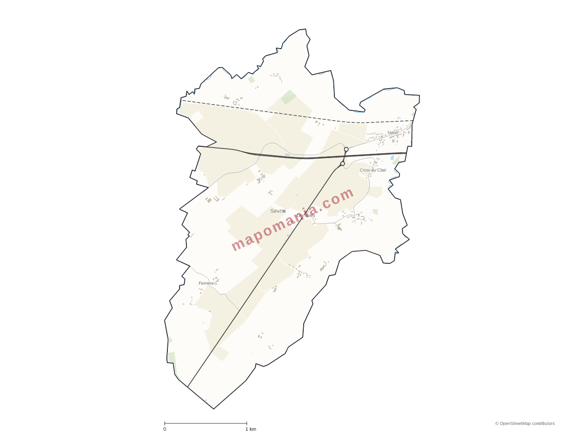 Carte de Sevrai à personnaliser