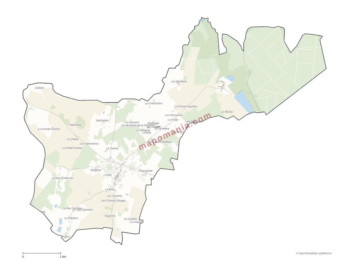 Carte de Soligny-la-Trappe à personnaliser