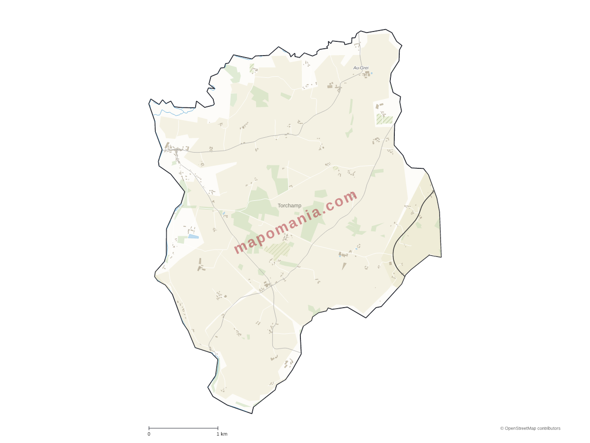 Carte de Torchamp à personnaliser