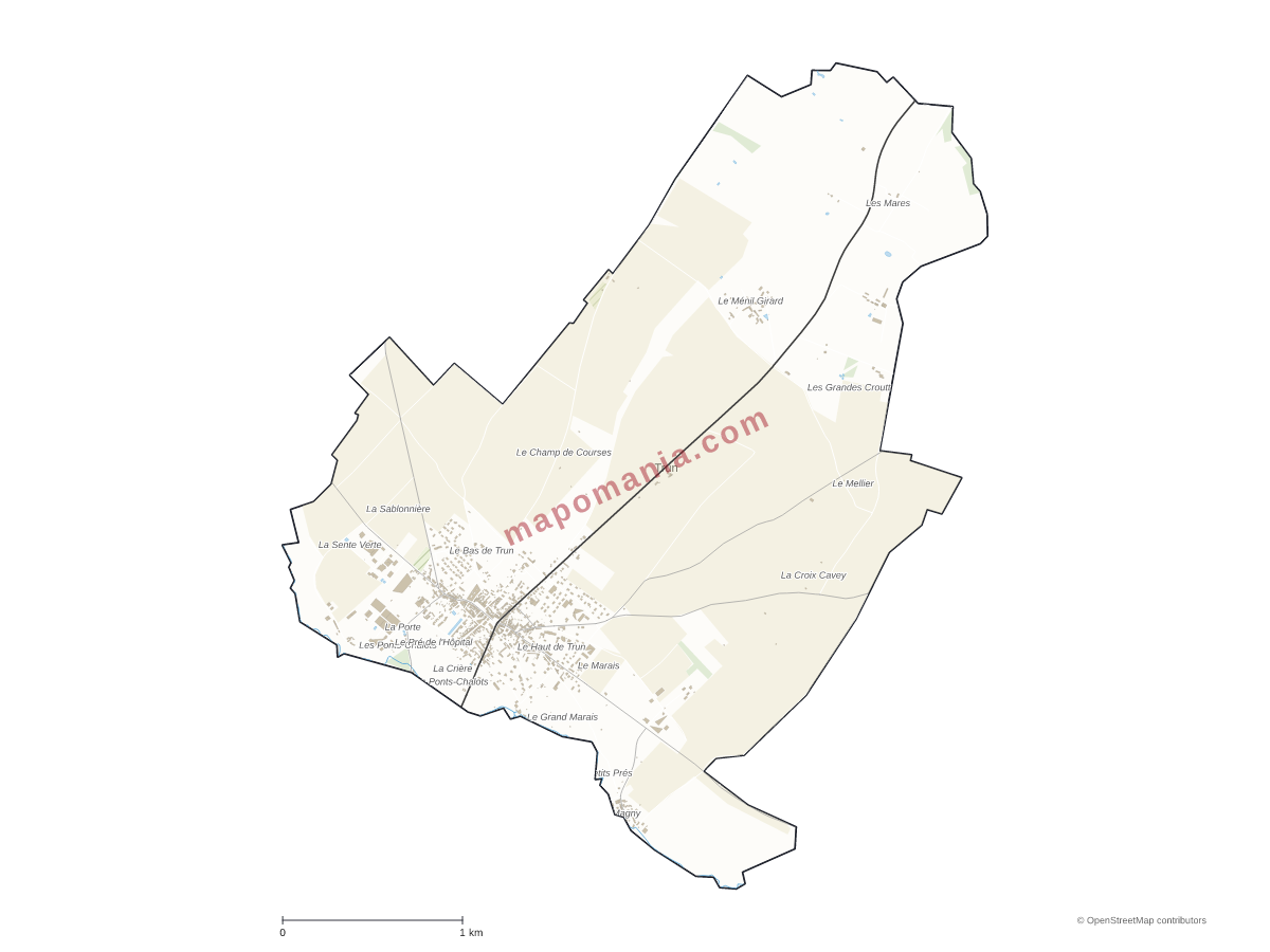 Carte de Trun à personnaliser