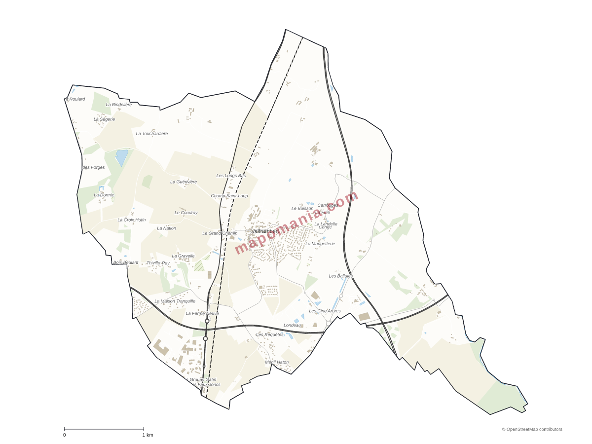 Carte de Valframbert à personnaliser