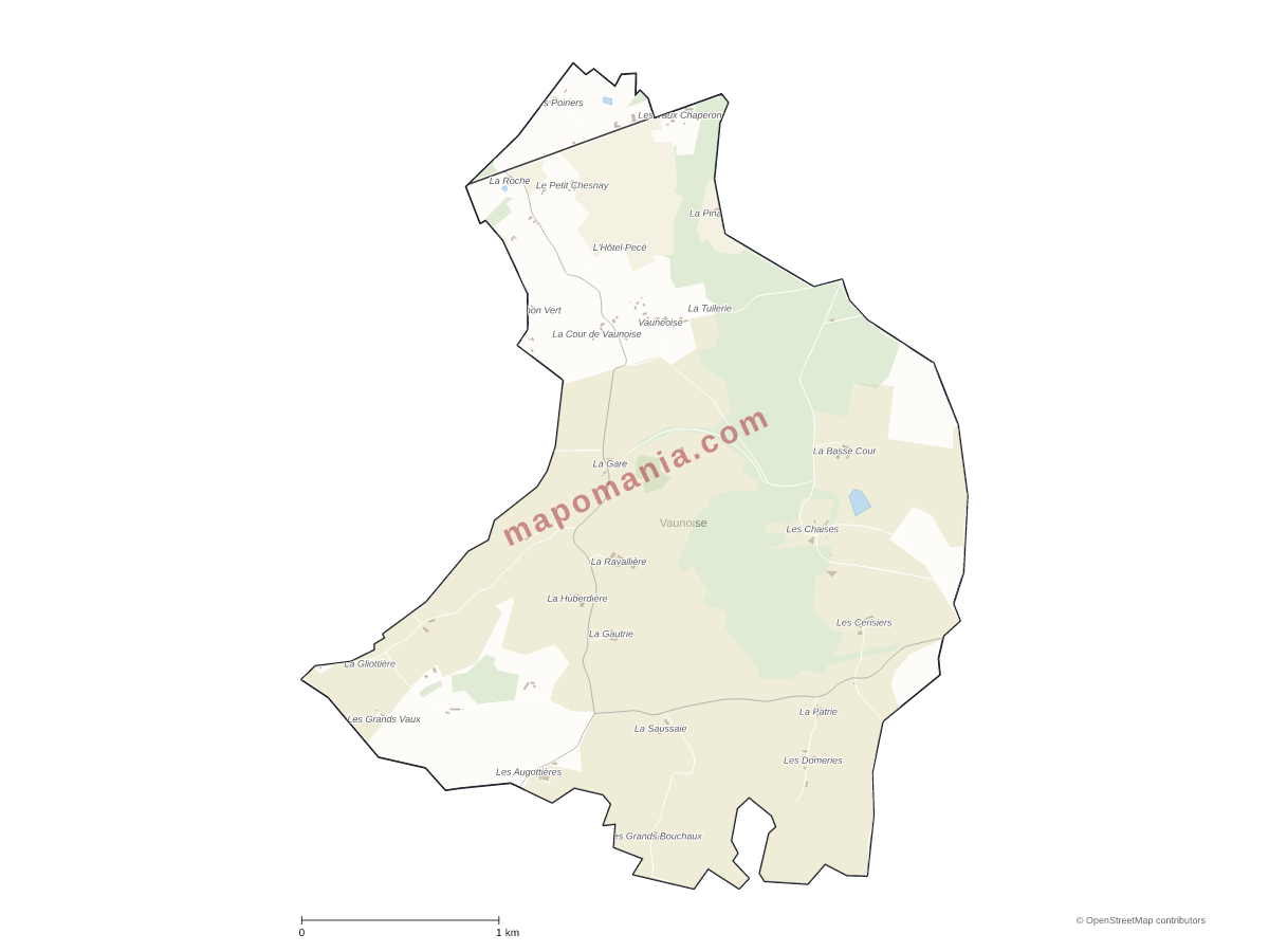 Carte de Vaunoise à personnaliser