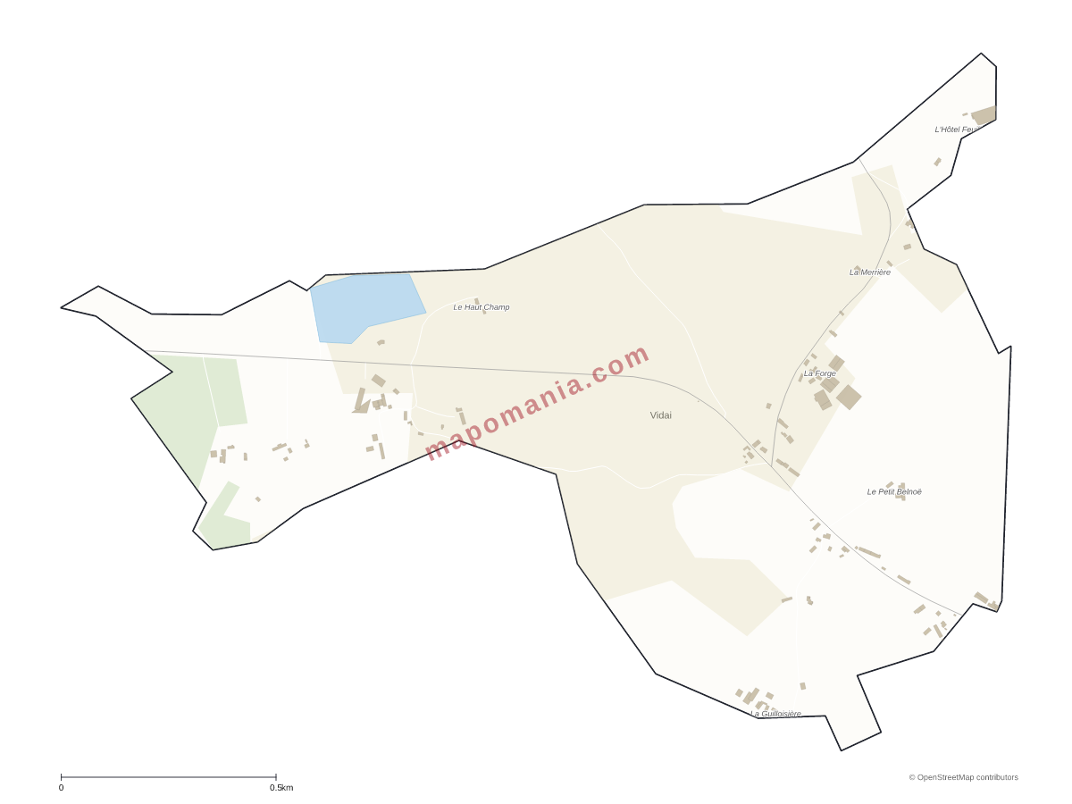 Carte de Vidai à personnaliser