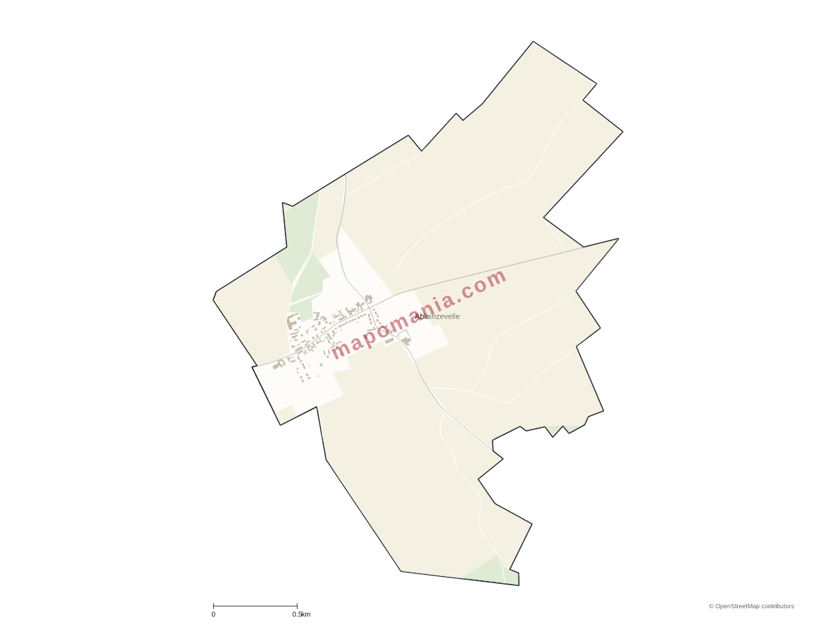 Carte de Ablainzevelle à personnaliser