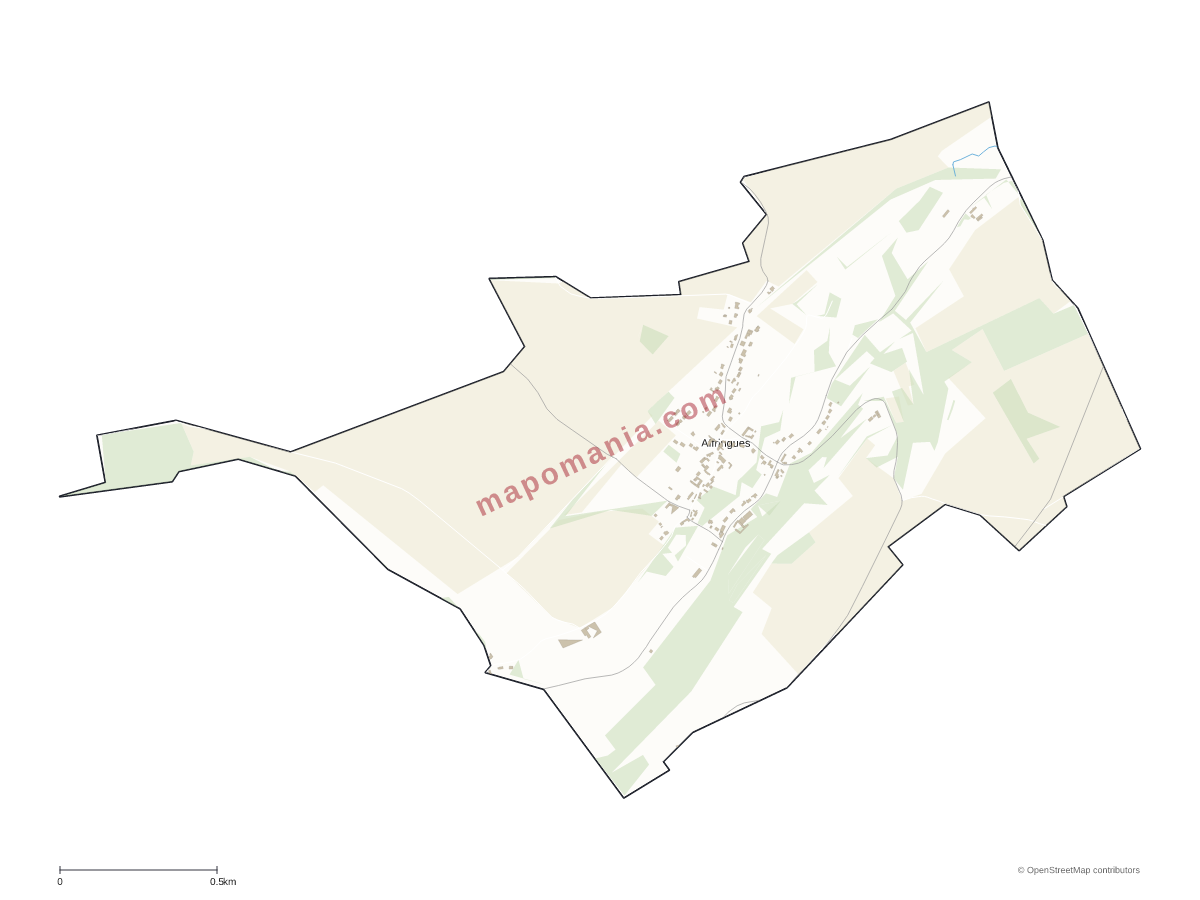 Carte de Affringues à personnaliser