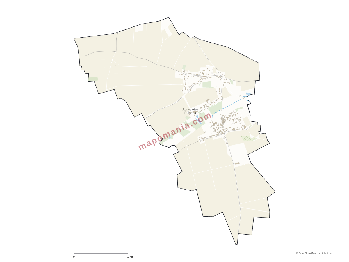 Carte de Agnez-lès-Duisans à personnaliser