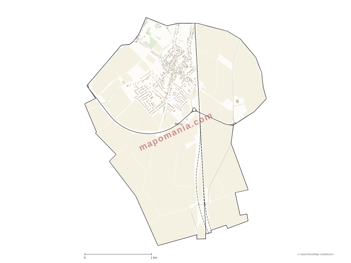 Carte de Agny à personnaliser