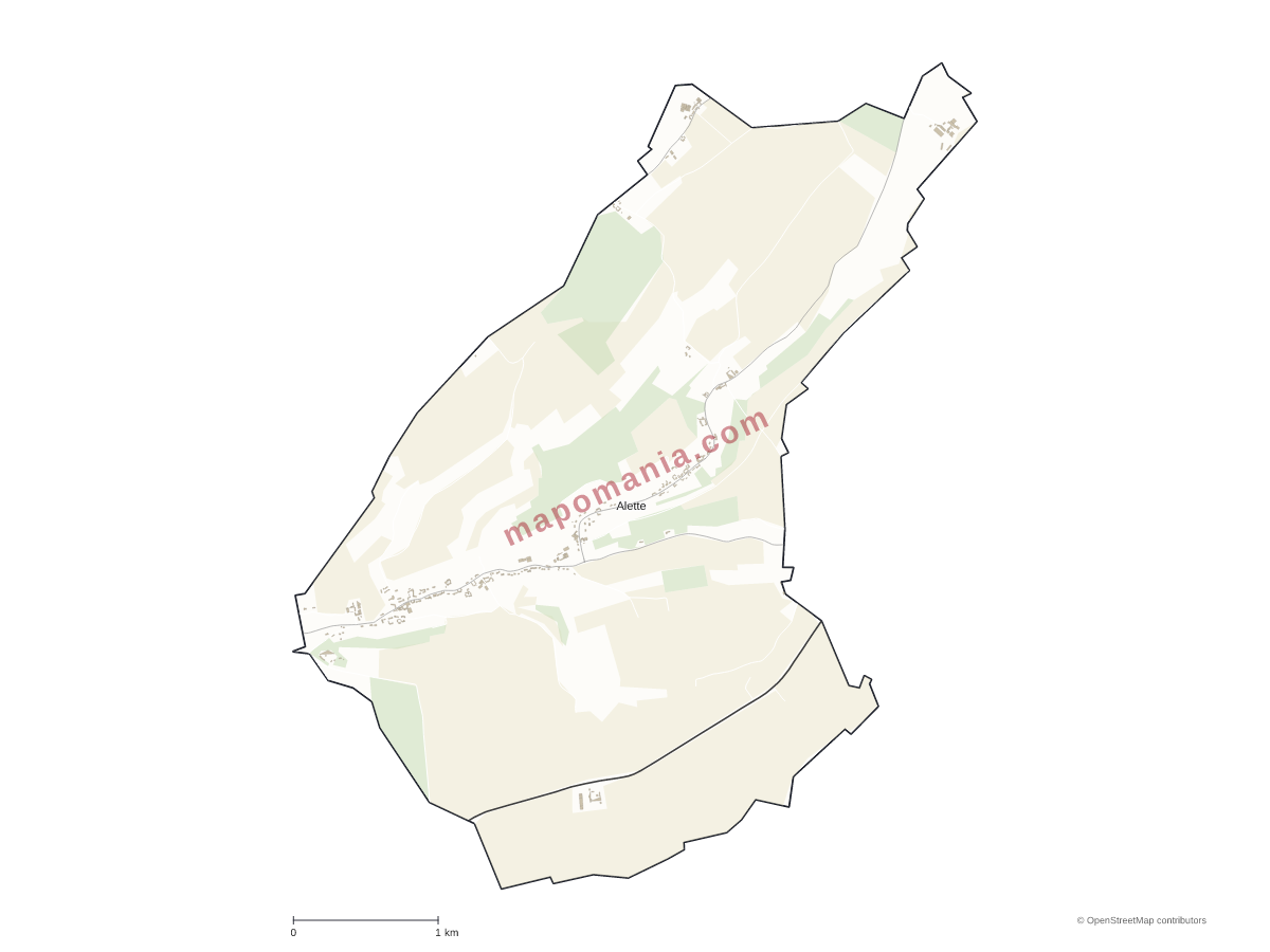 Carte de Alette à personnaliser