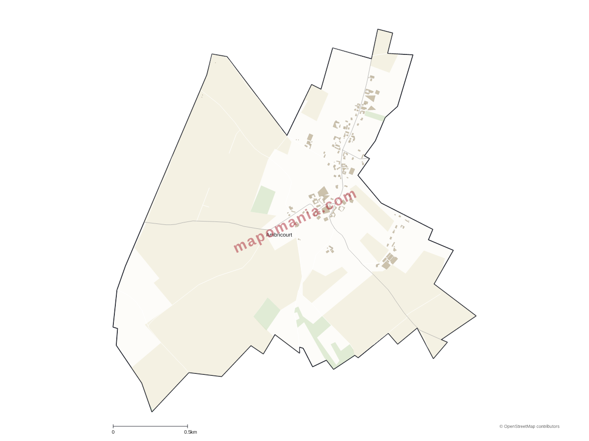 Carte de Ambricourt à personnaliser