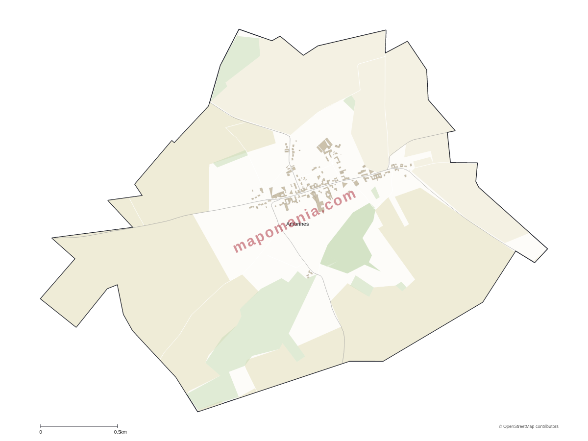 Carte de Ambrines à personnaliser