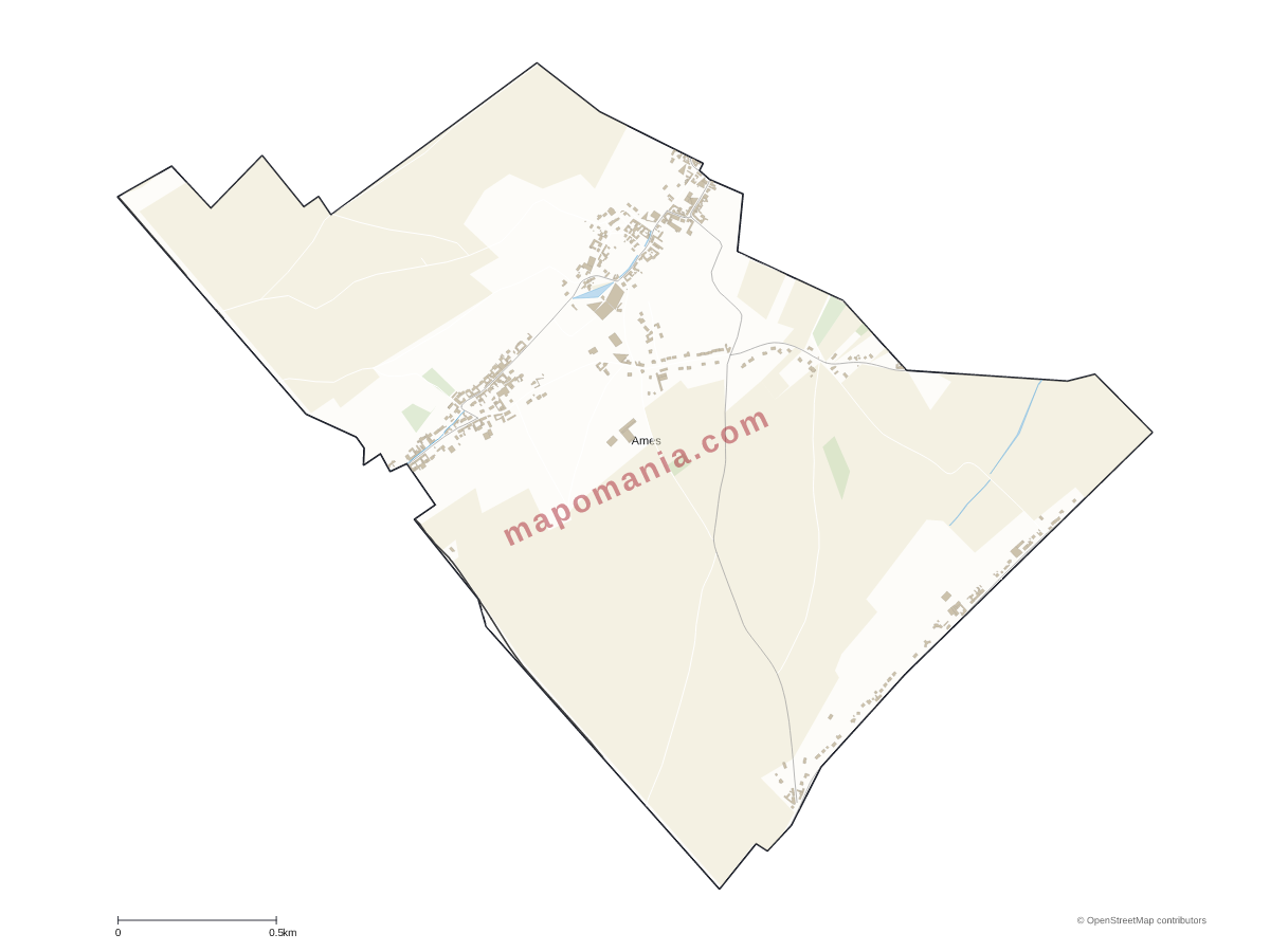 Carte de Ames à personnaliser