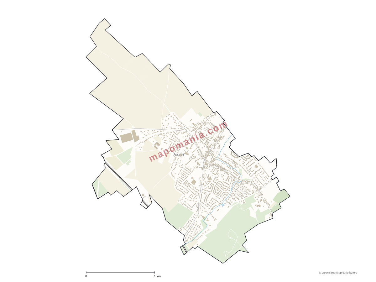 Carte de Angres à personnaliser
