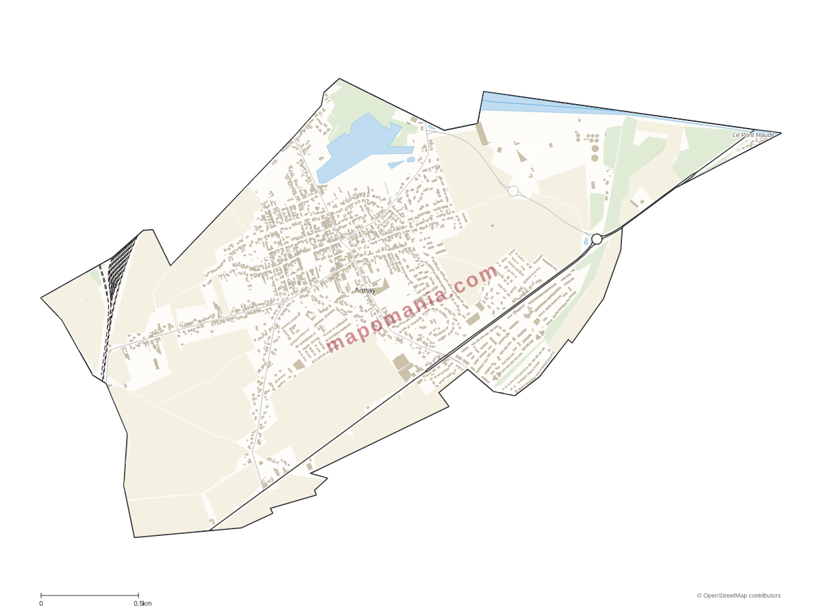 Carte de Annay à personnaliser