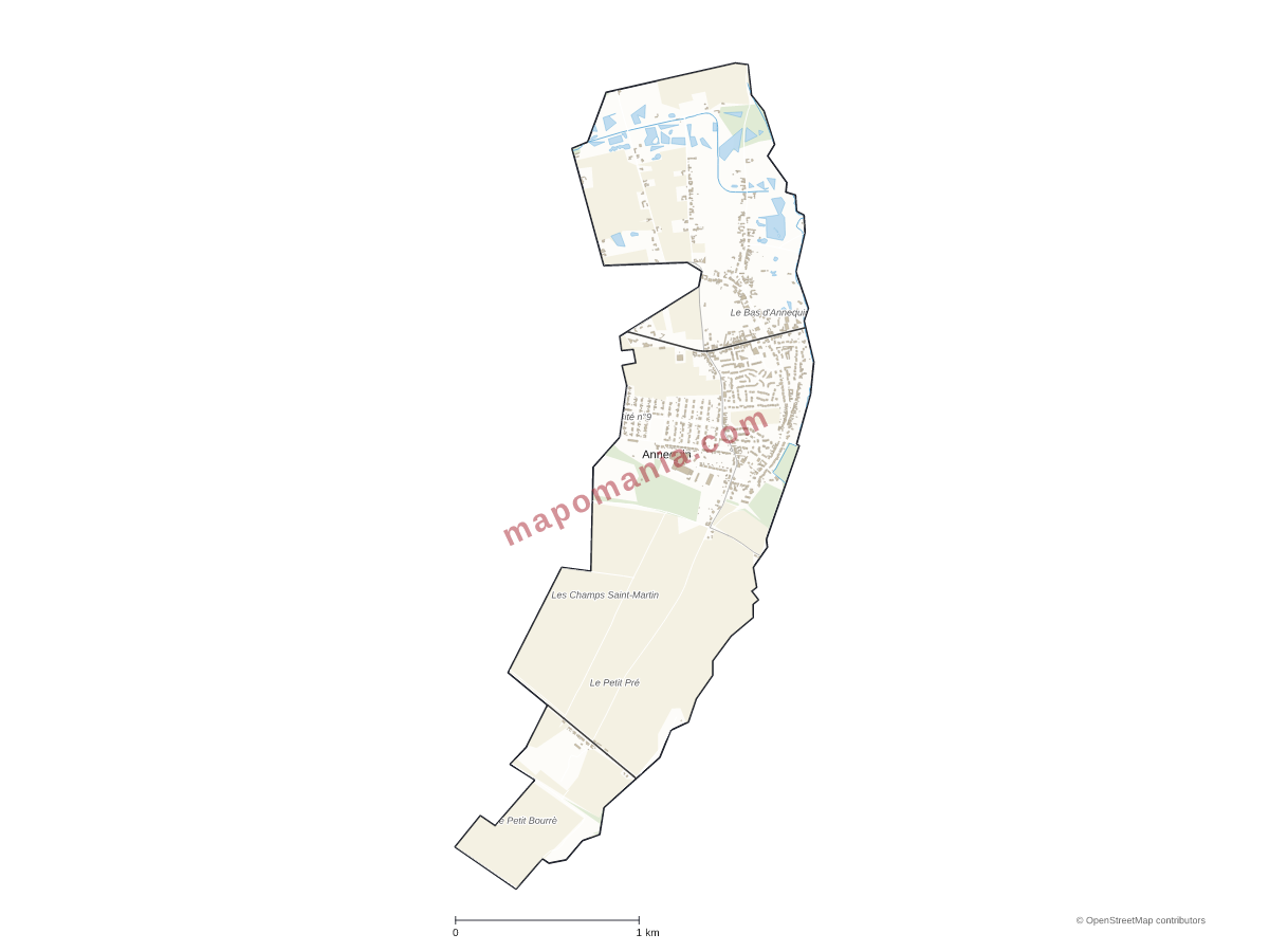 Carte de Annequin à personnaliser
