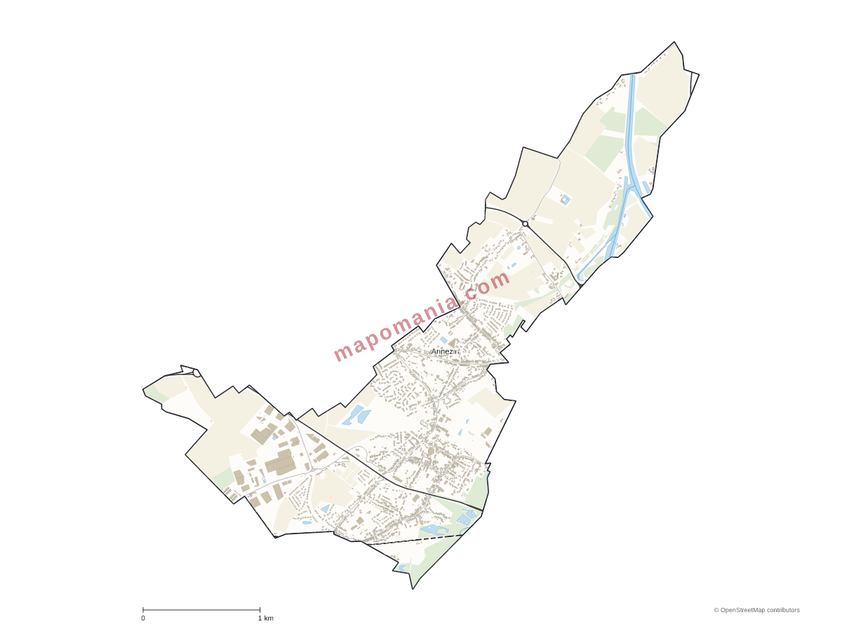 Carte de Annezin à personnaliser