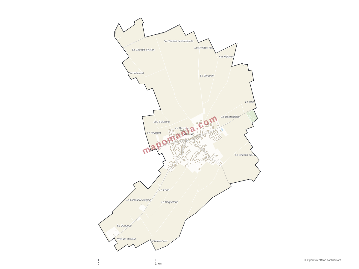 Carte de Arleux-en-Gohelle à personnaliser
