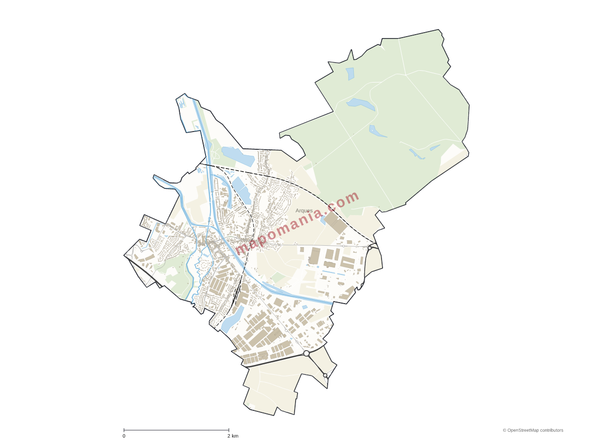 Carte de Arques à personnaliser