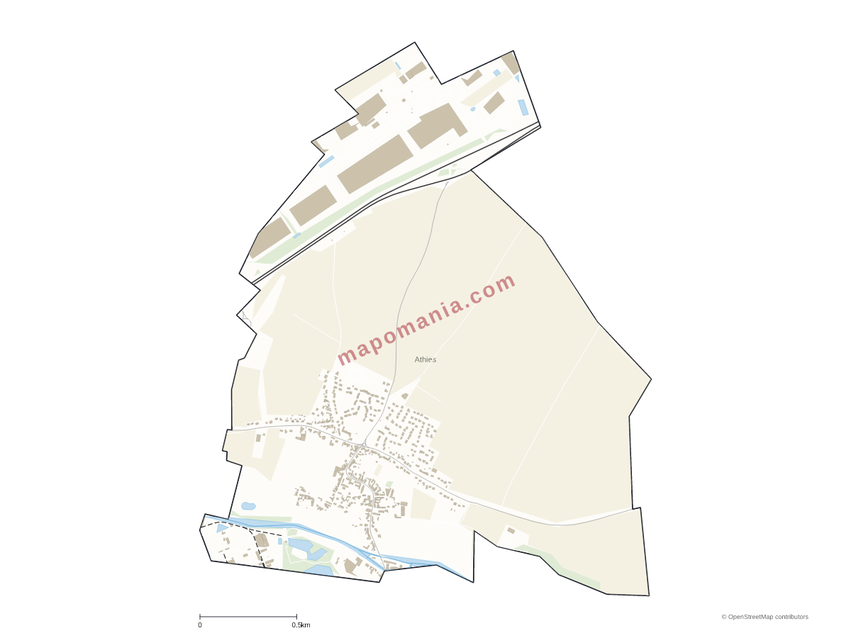 Carte de Athies à personnaliser