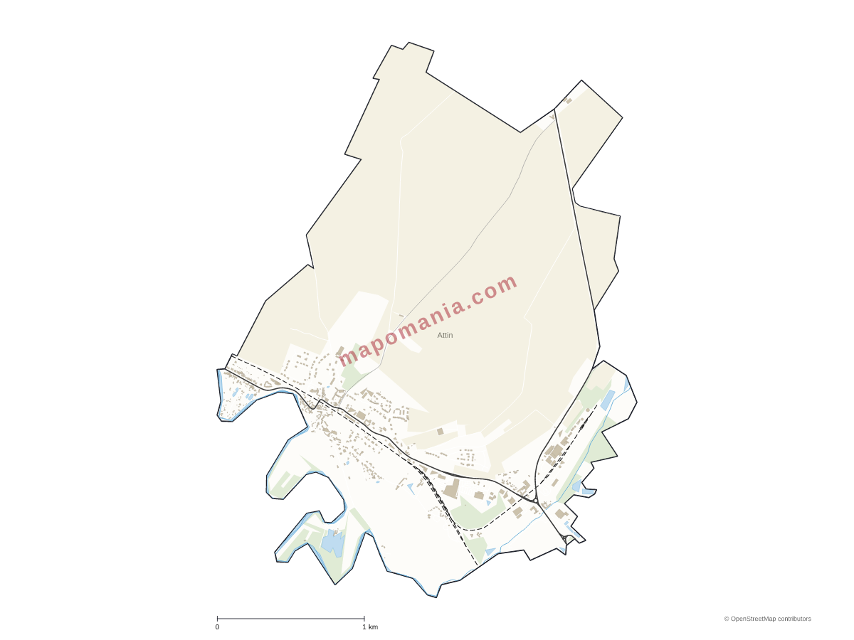 Carte de Attin à personnaliser