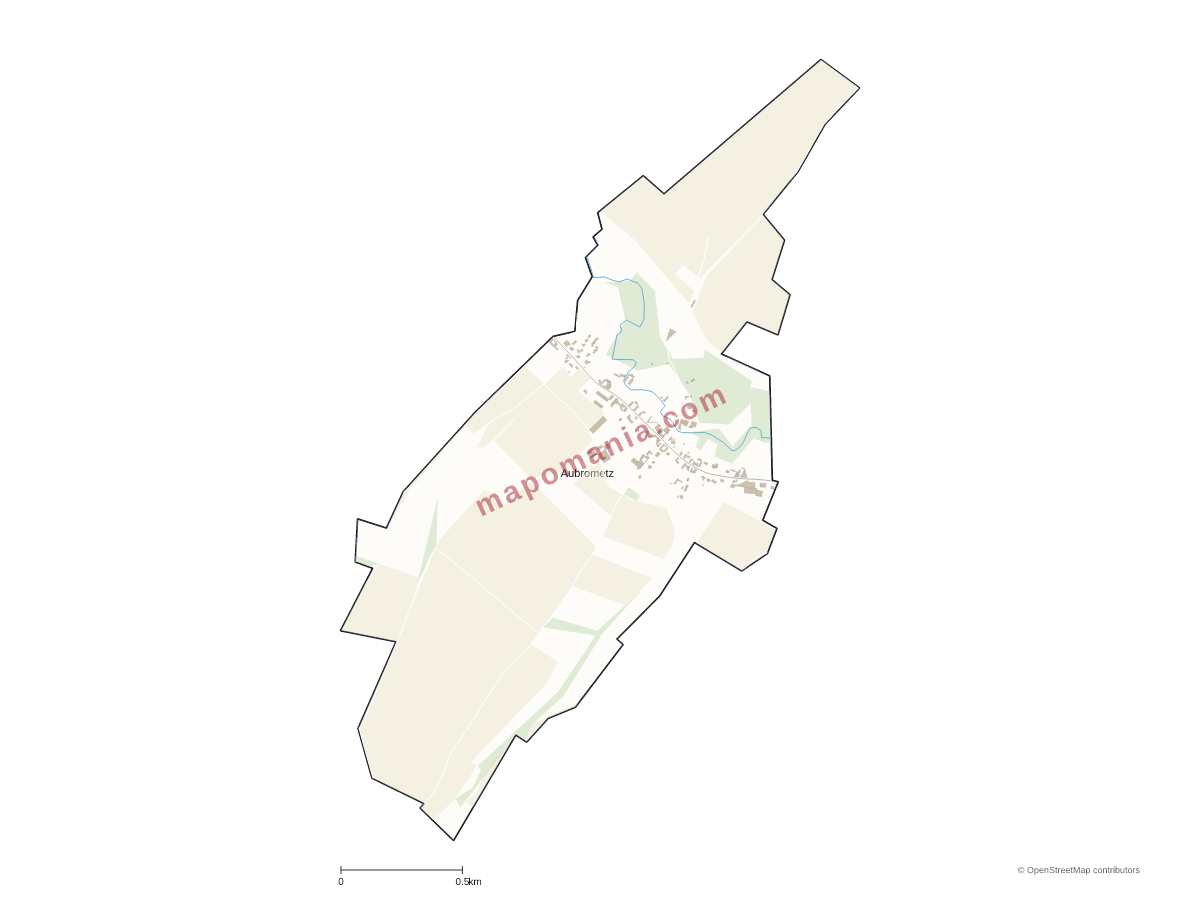 Carte de Aubrometz à personnaliser