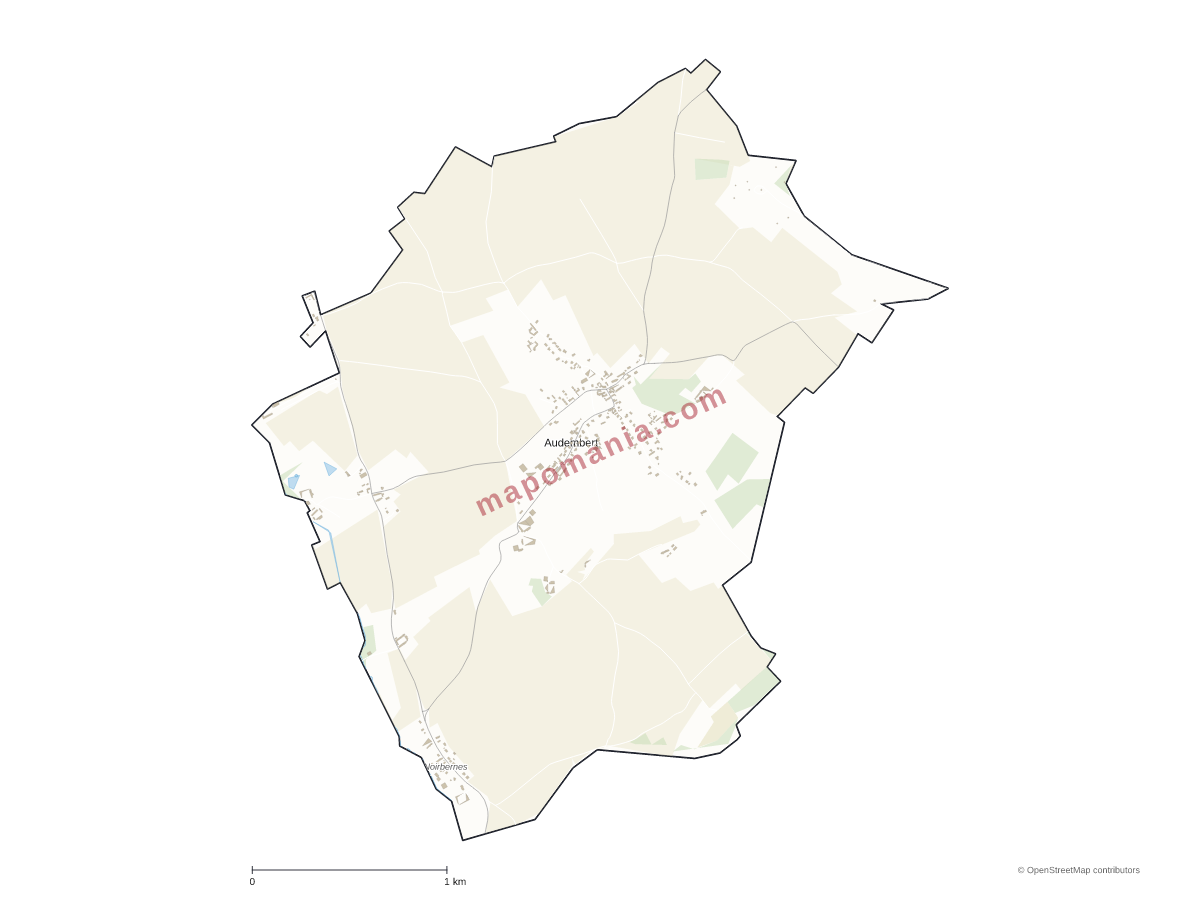 Carte de Audembert à personnaliser