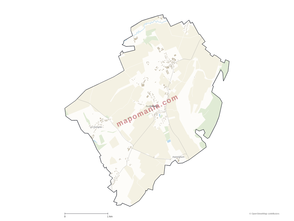 Carte de Audrehem à personnaliser