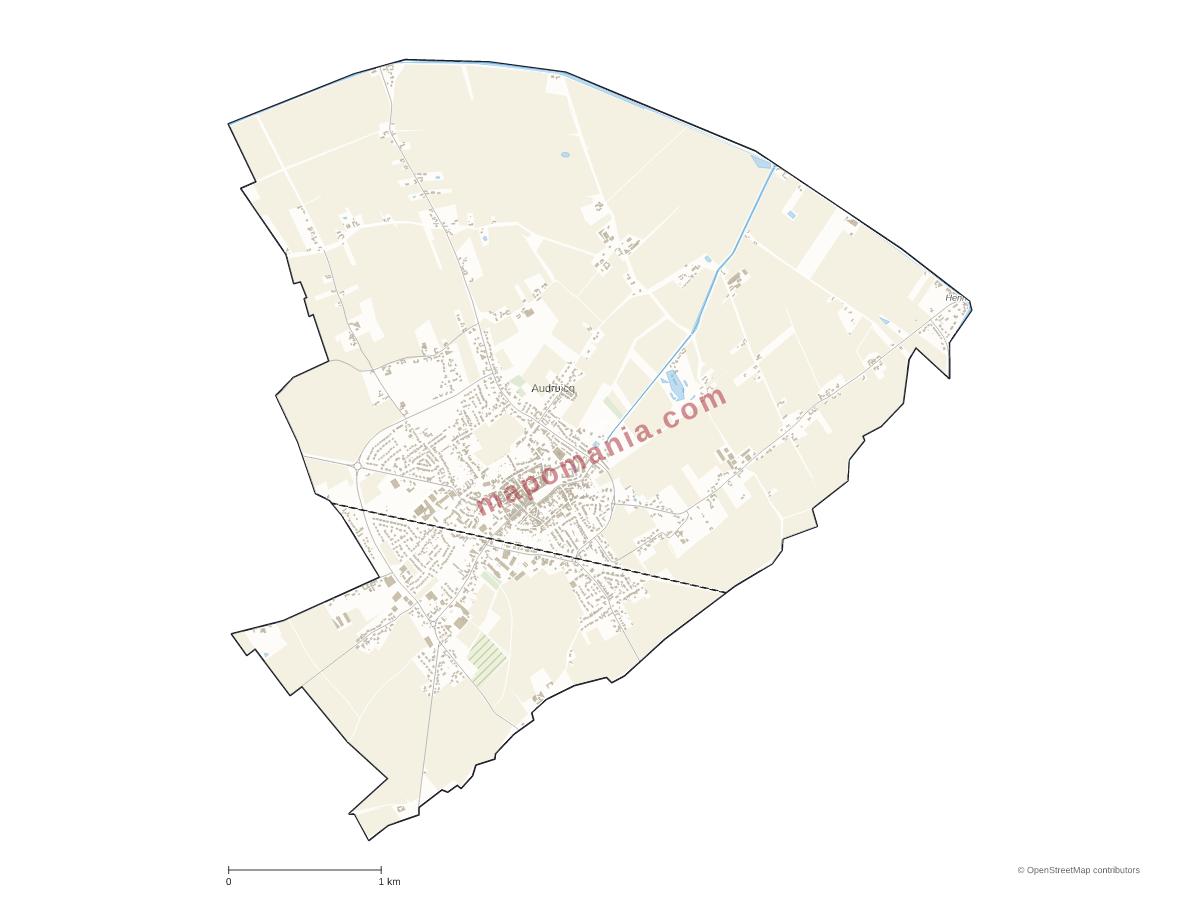 Carte de Audruicq à personnaliser