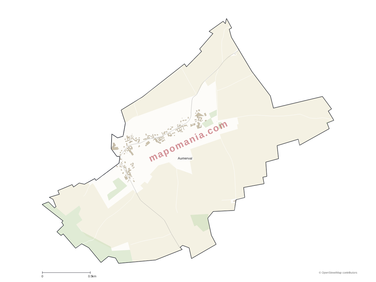 Carte de Aumerval à personnaliser