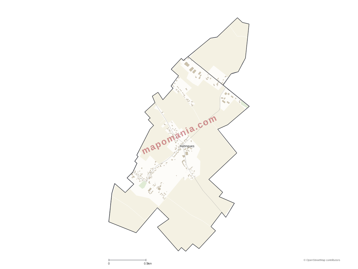 Carte de Autingues à personnaliser