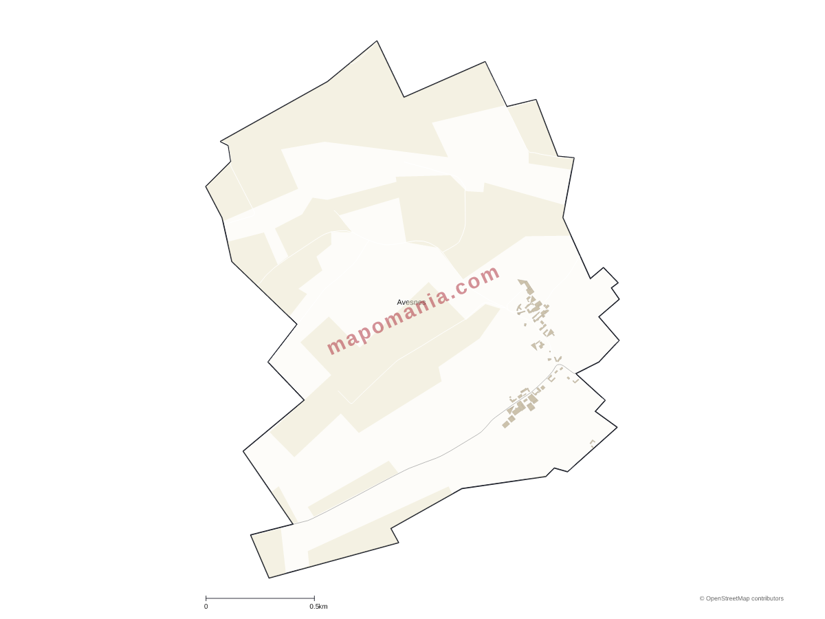 Carte de Avesnes à personnaliser