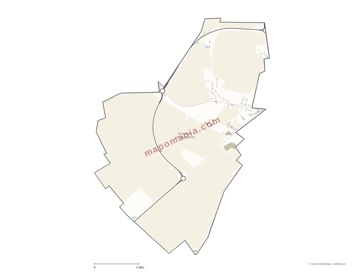 Carte de Avesnes-lès-Bapaume à personnaliser